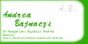 andrea bajnoczi business card